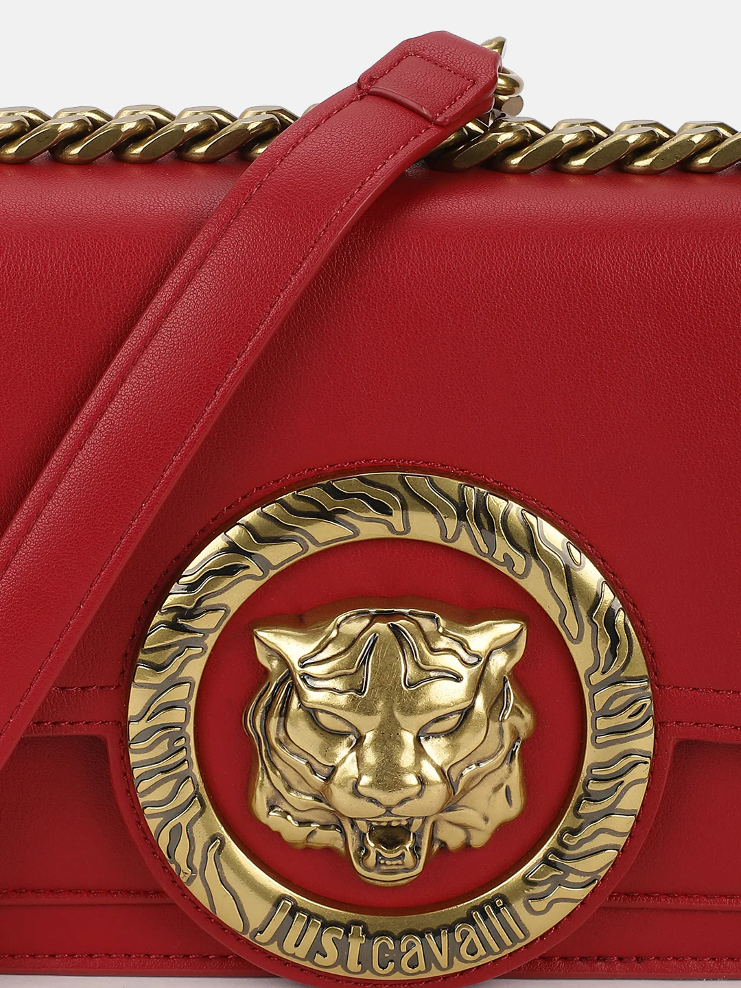 Just Cavalli Women Red Solid Crossbody Bags - Image 5