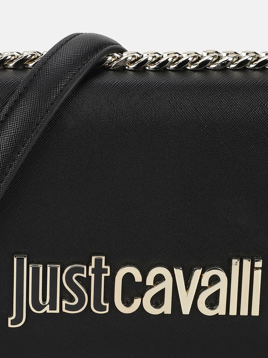 Just Cavalli Women Black Solid Crossbody Bags - Image 5