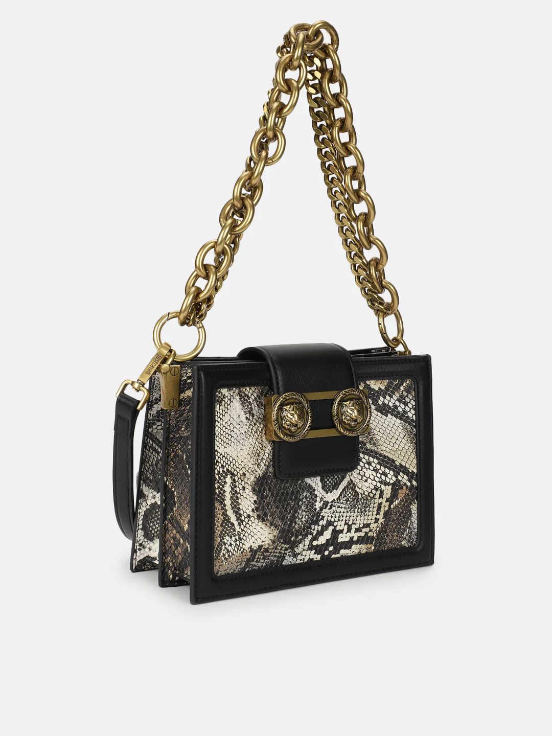 Just Cavalli Women Black Printed Crossbody Bags - Image 3