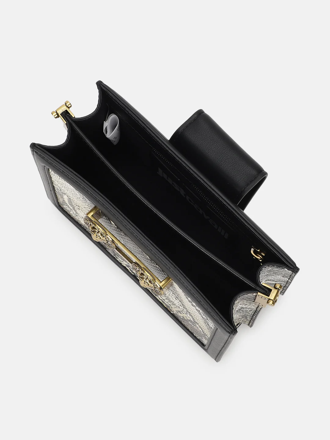 Just Cavalli Women Black Printed Crossbody Bags - Image 4