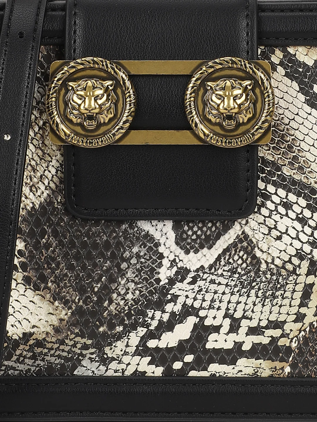 Just Cavalli Women Black Printed Crossbody Bags - Image 5