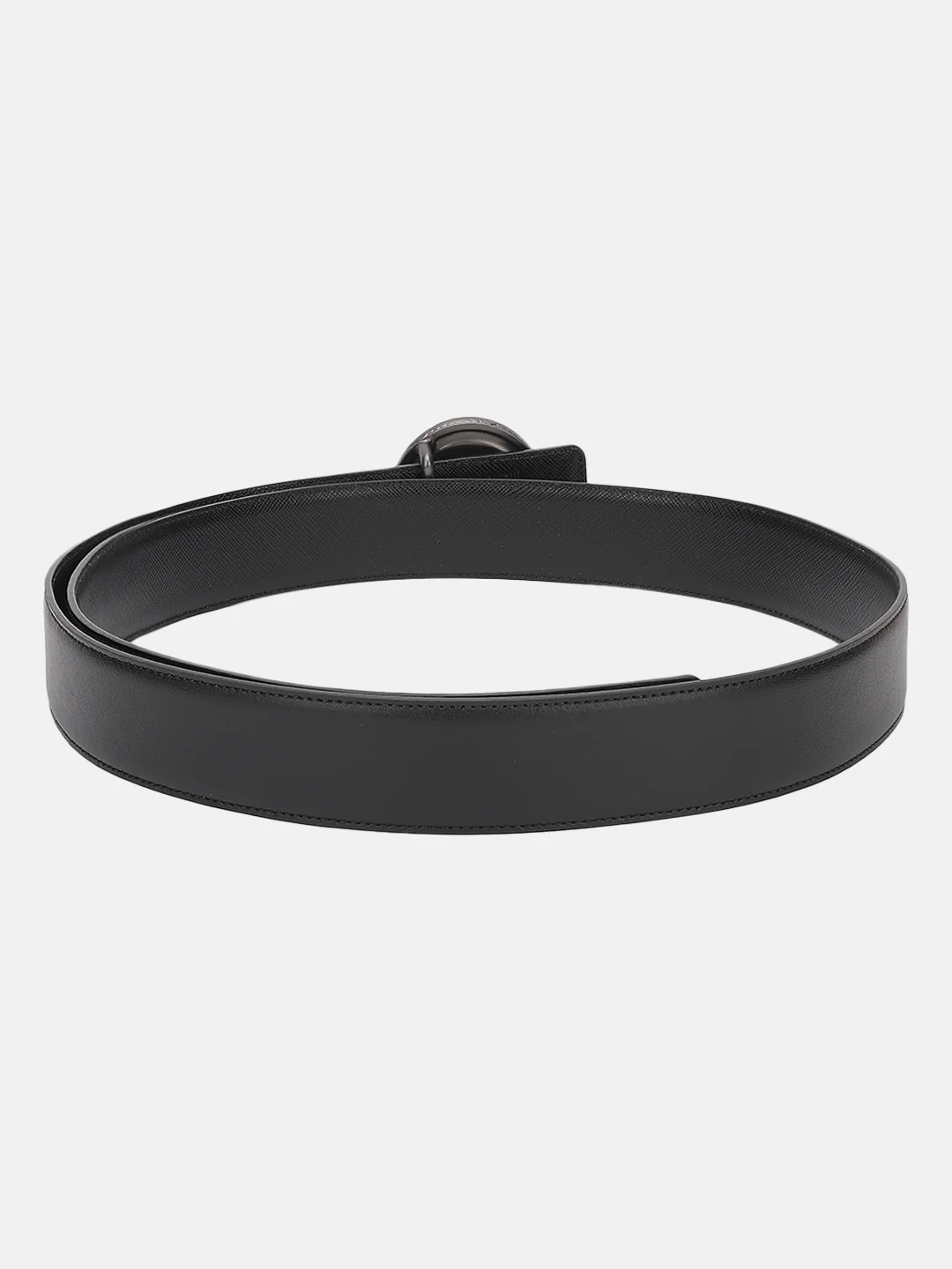 Just Cavalli Men Black Solid Belt With Push Pin Buckle - Image 2