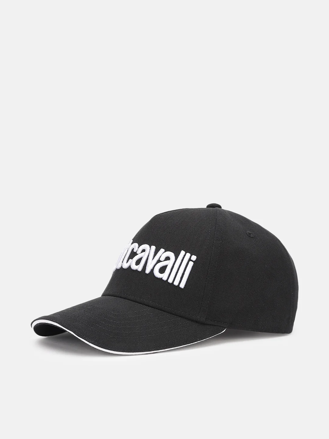 Just Cavalli Men Black Embroidered Baseball Caps - Image 3
