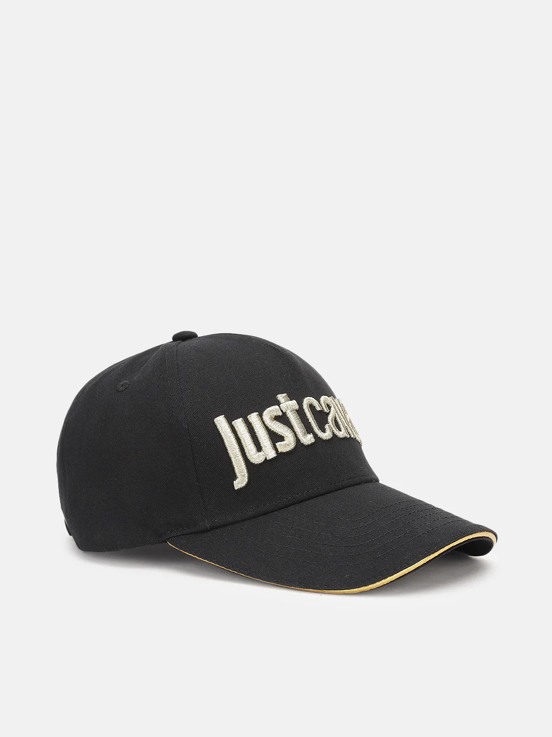 Just Cavalli Men Black Embroidered Baseball Caps - Image 2