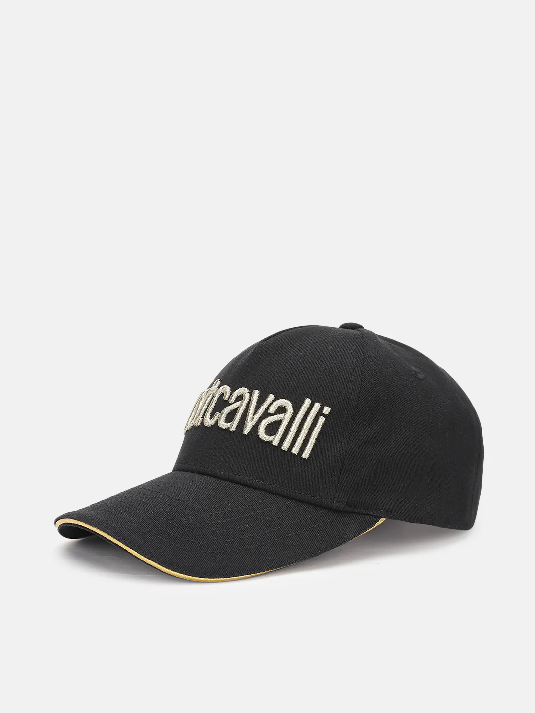 Just Cavalli Men Black Embroidered Baseball Caps - Image 3