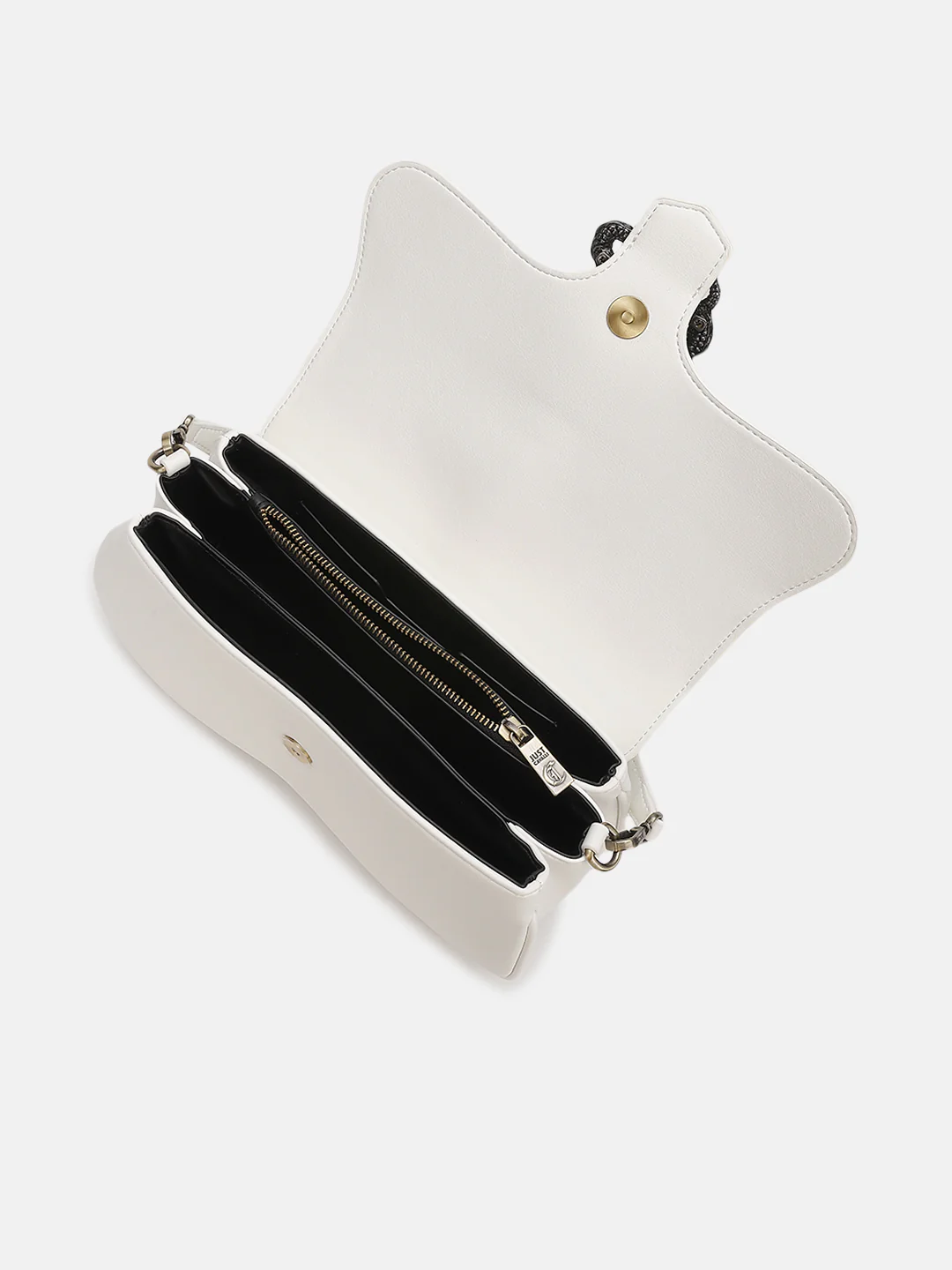 Just Cavalli Women White Solid Sling Bags - Image 3
