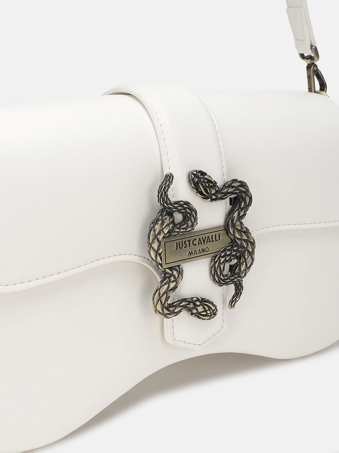 Just Cavalli Women White Solid Sling Bags - Image 4