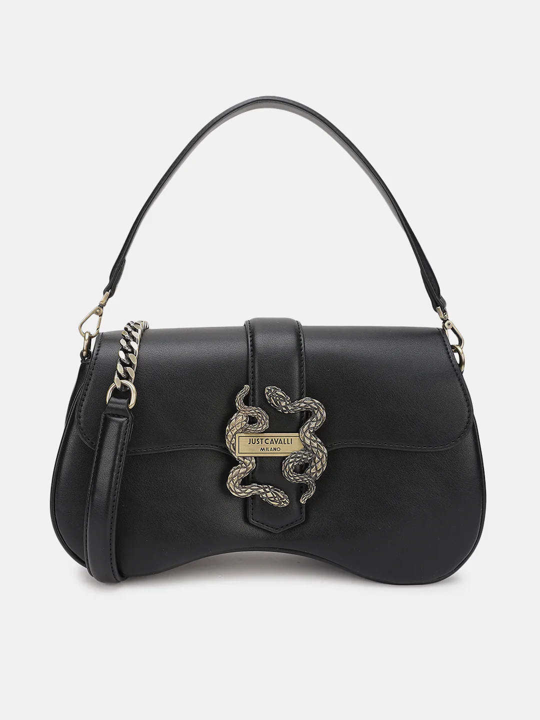 Just Cavalli Women Black Solid Sling Bags