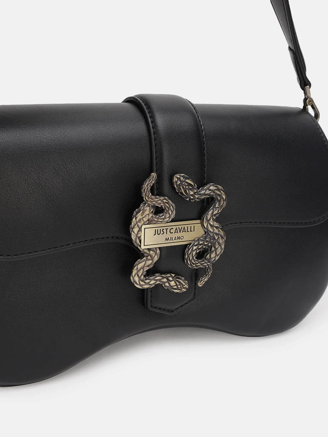 Just Cavalli Women Black Solid Sling Bags - Image 4