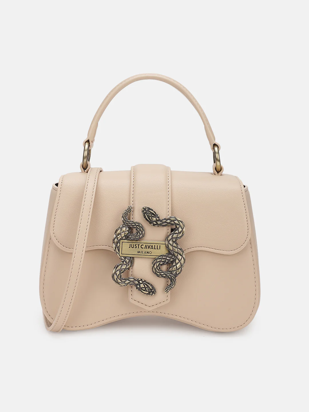 Just Cavalli Women Beige Solid Sling Bags