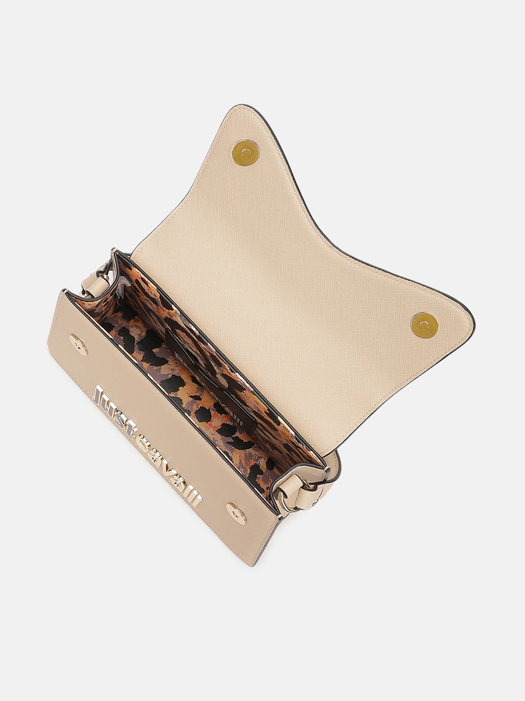 Just Cavalli Women Beige Solid Sling Bags - Image 3