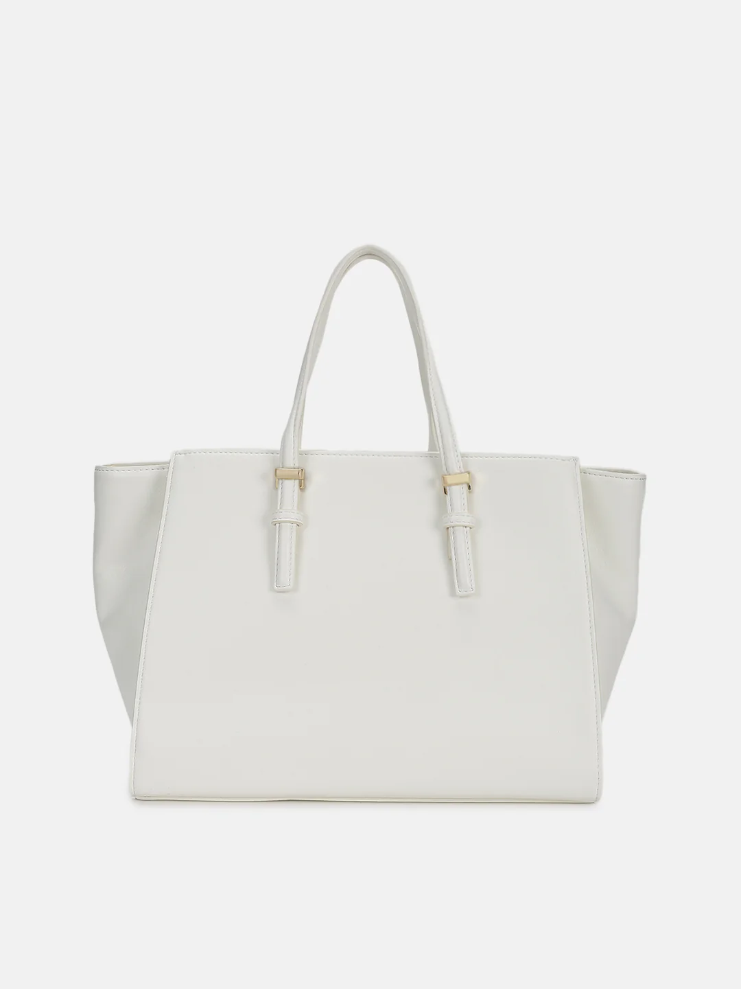 Just Cavalli Women White Solid Tote Bags - Image 3