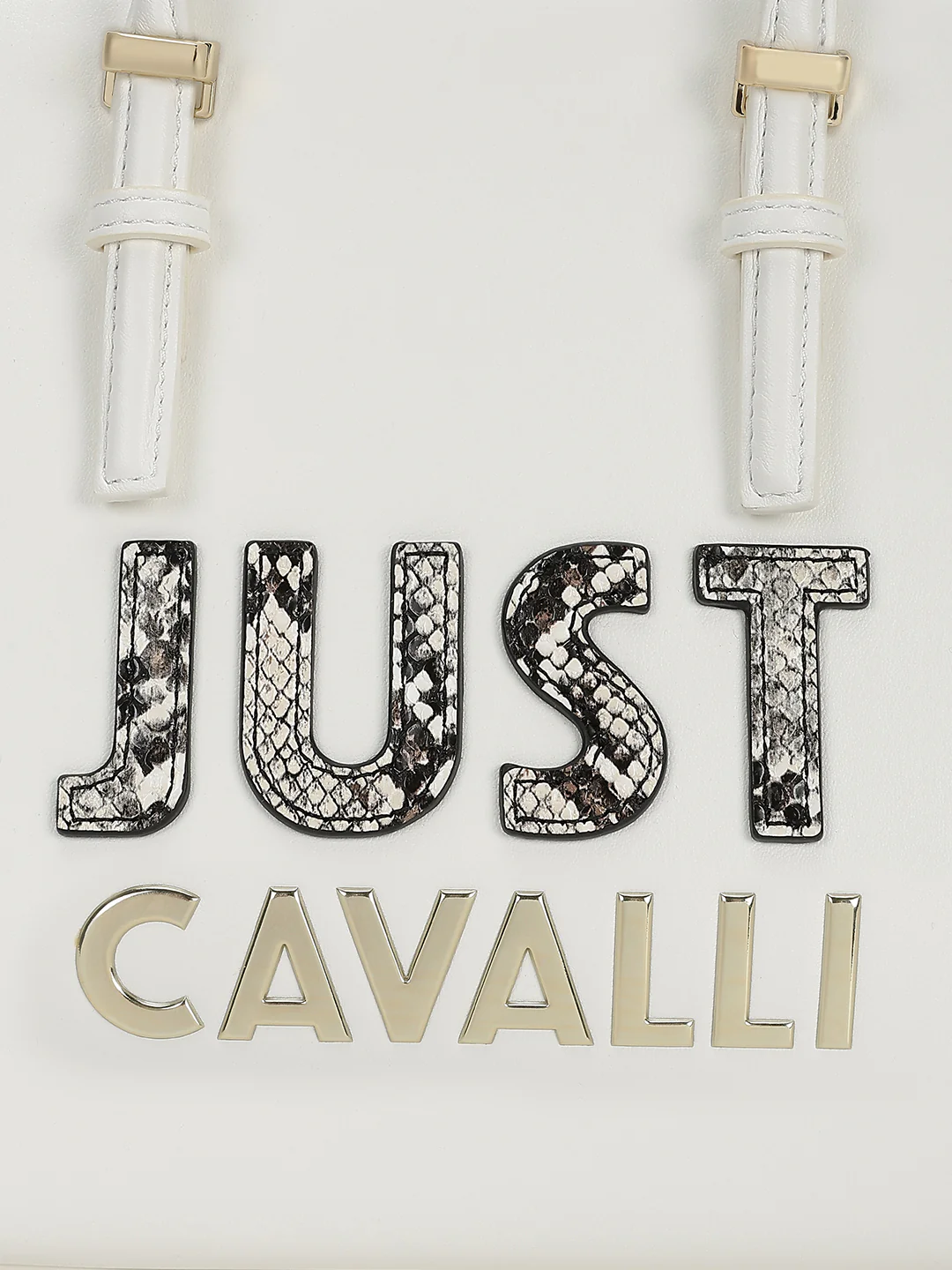 Just Cavalli Women White Solid Tote Bags - Image 5