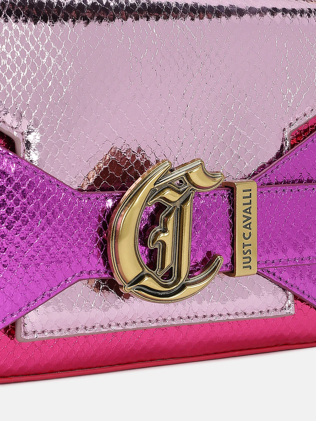 Just Cavalli Women Pink Solid Crossbody Bags - Image 4
