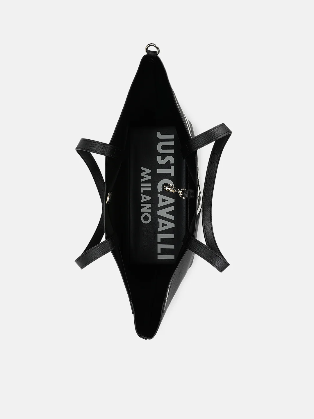 Just Cavalli Women Black Printed Tote Bags - Image 4