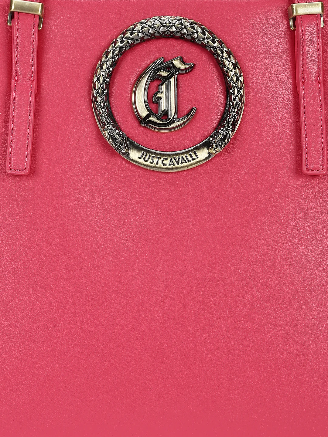 Just Cavalli Women Pink Solid Tote Bags - Image 5
