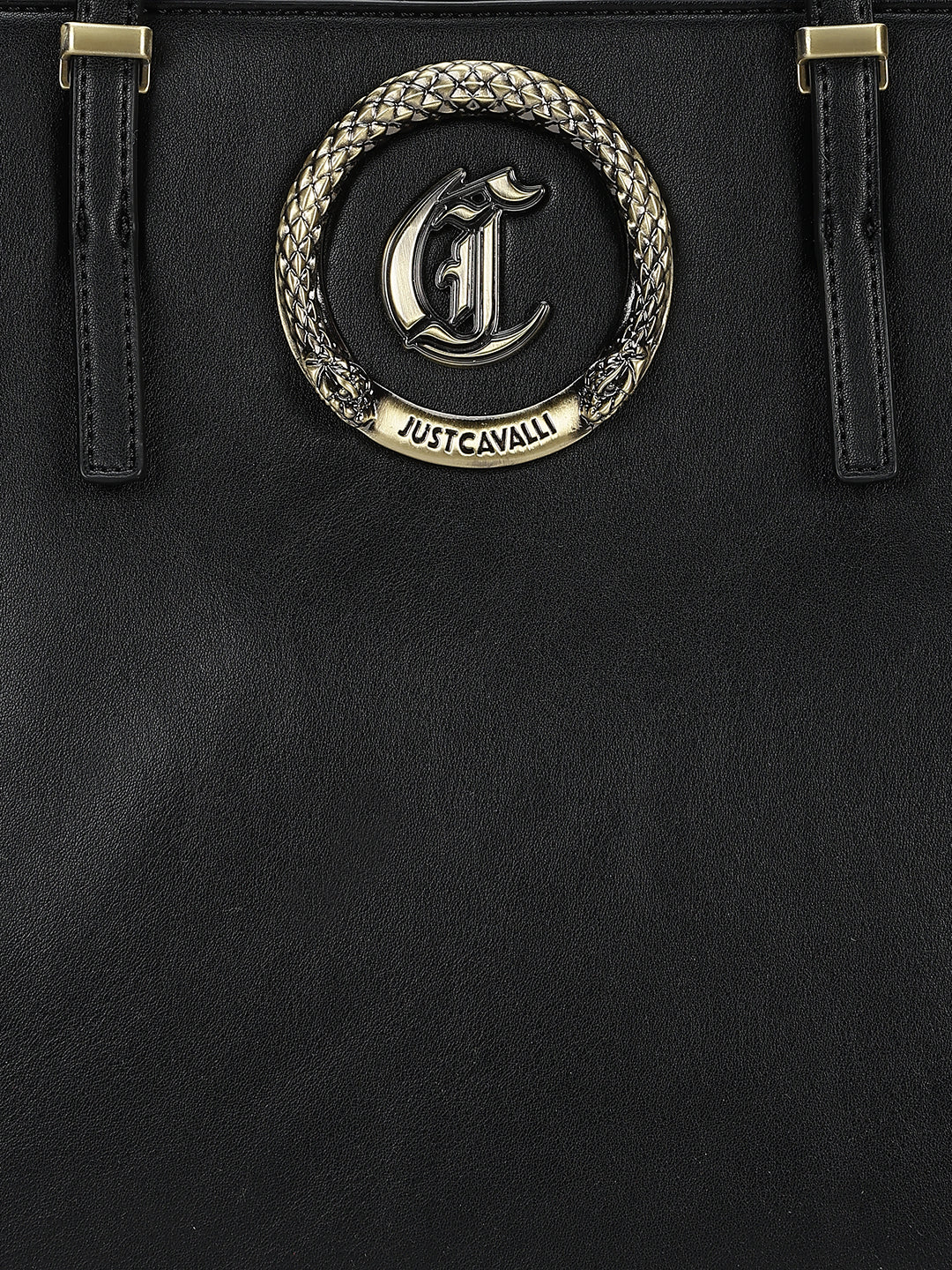 Just Cavalli Women Black Solid Tote Bags - Image 5