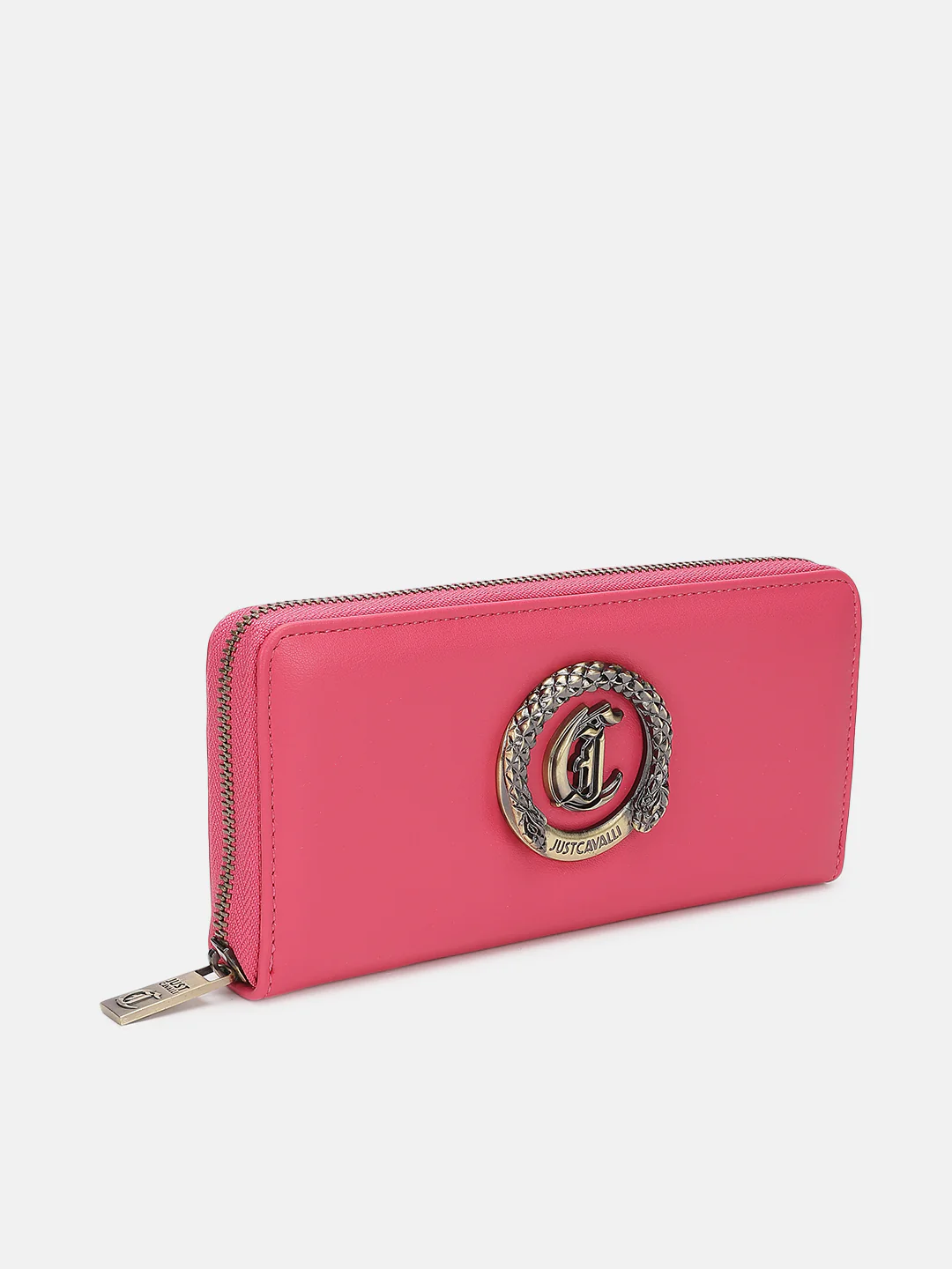 Just Cavalli Women Pink Solid Zip Around Wallet - Image 5