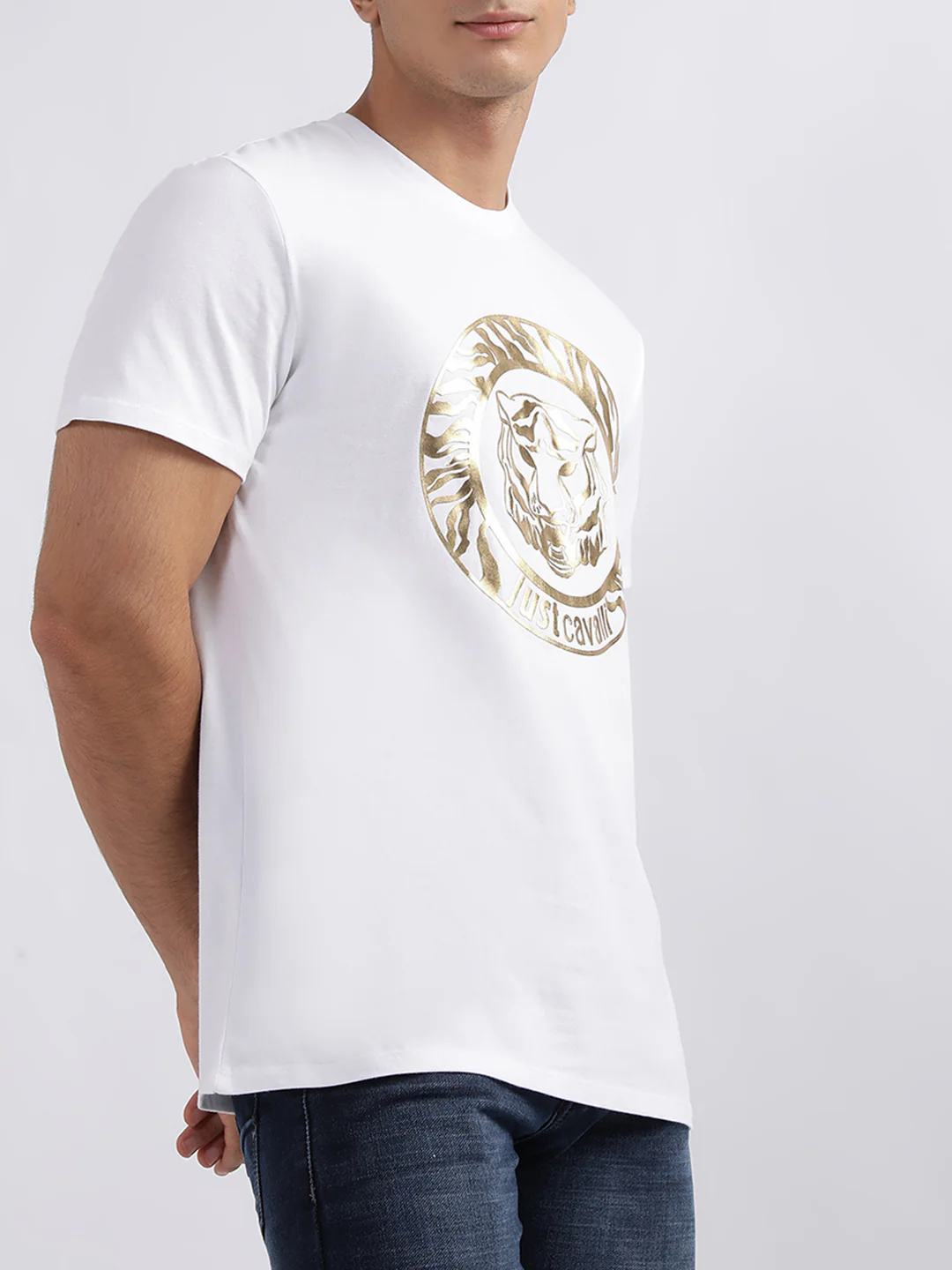Just Cavalli White Fashion Logo Slim Fit Tshirt - Image 2