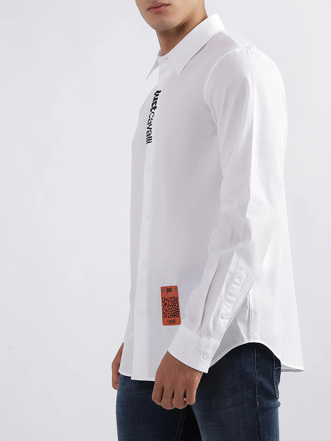 Just Cavalli White Fashion Logo Slim Fit Shirt - Image 3
