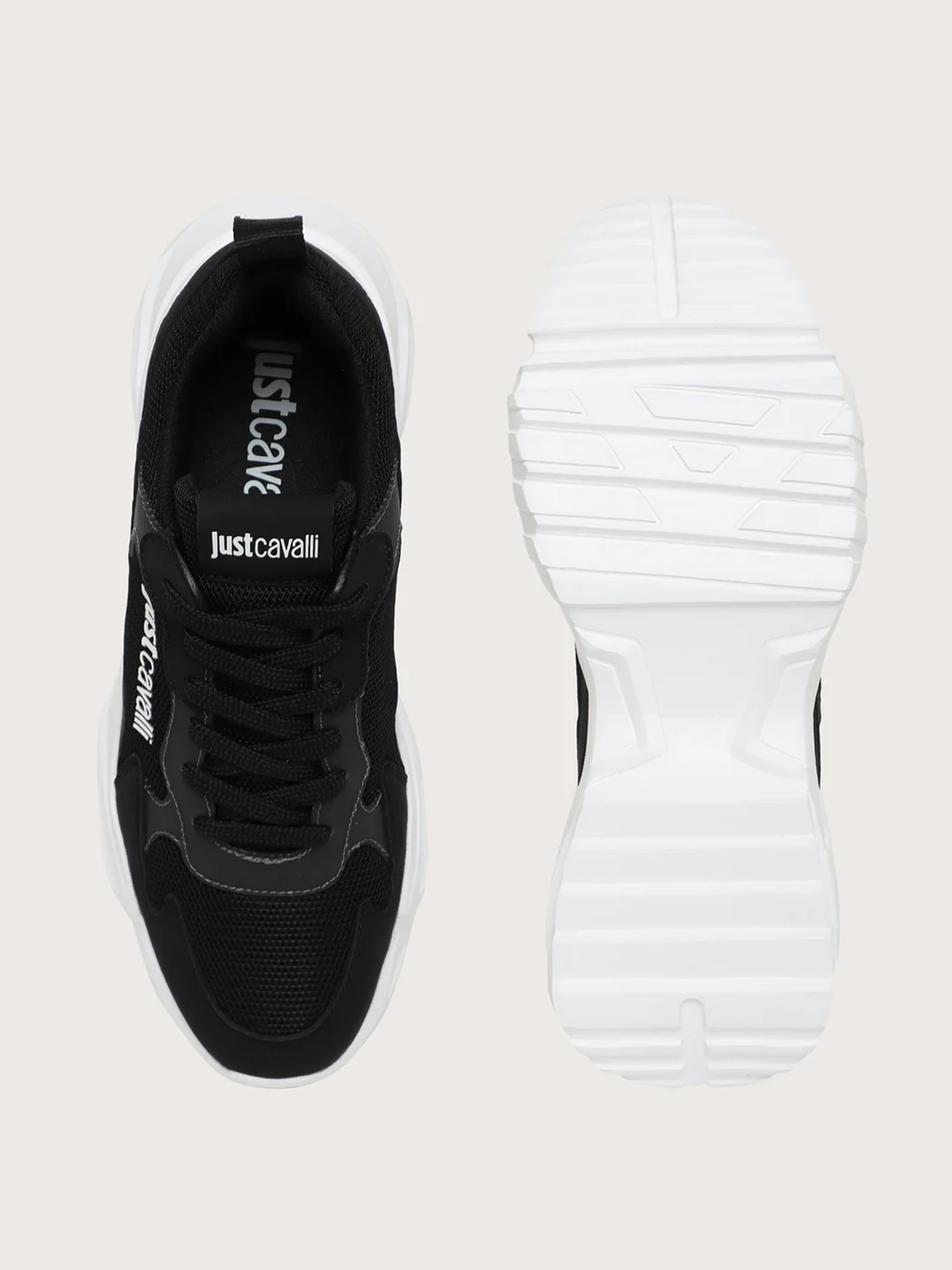 Just Cavalli Men Black Sneakers - Image 6