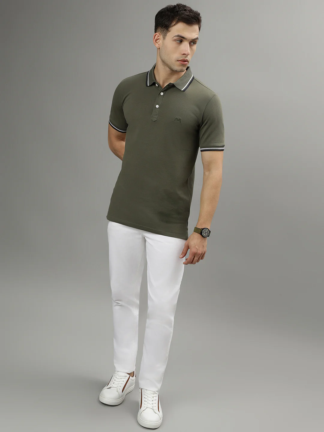Lindbergh Green Fashion Regular Fit Polo Tshirt - Image 4
