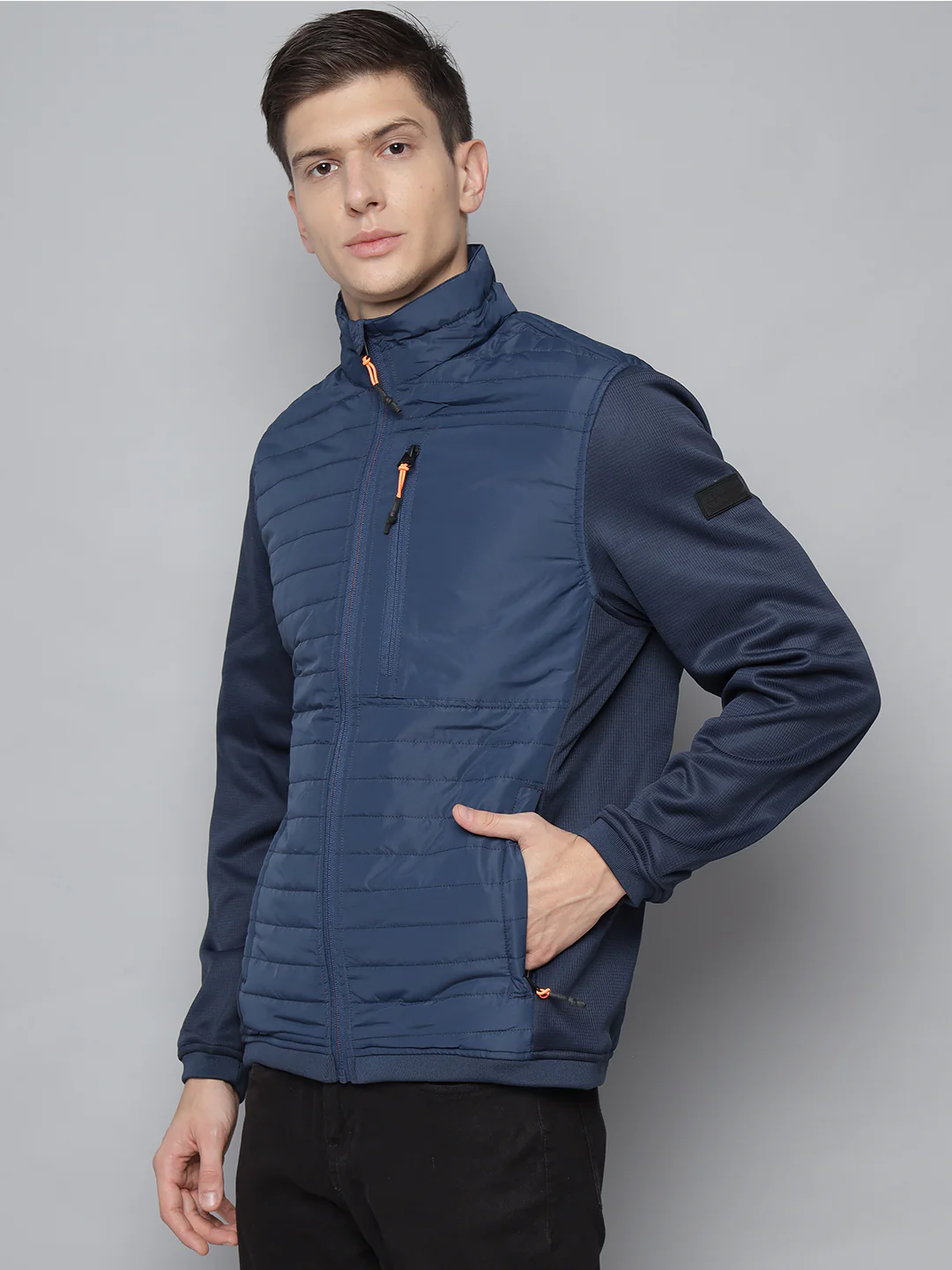 Lindbergh Men Navy Solid Collar Jacket - Image 3