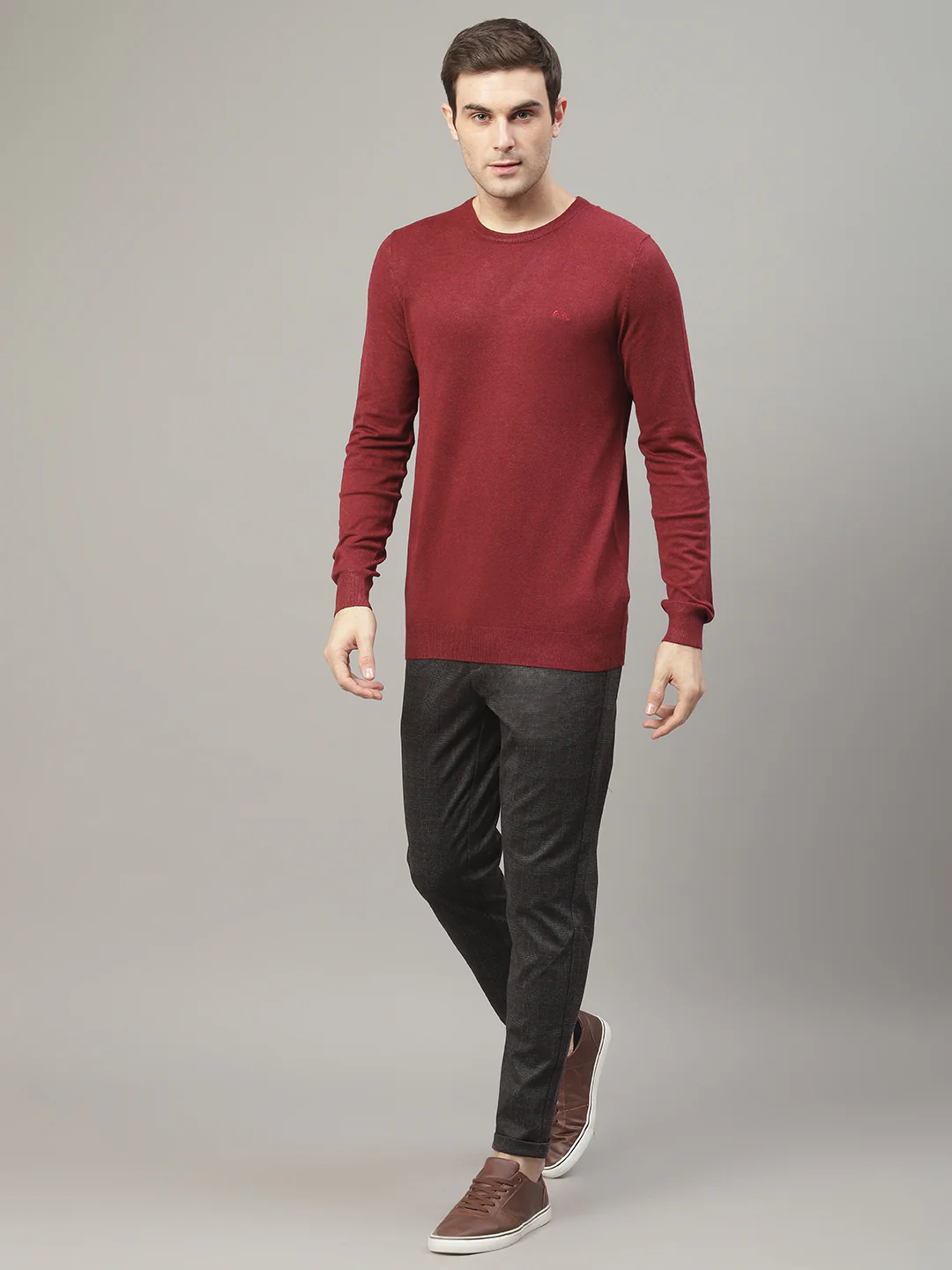 Lindbergh Men Grey Solid Slim Fit Trouser - Image 5