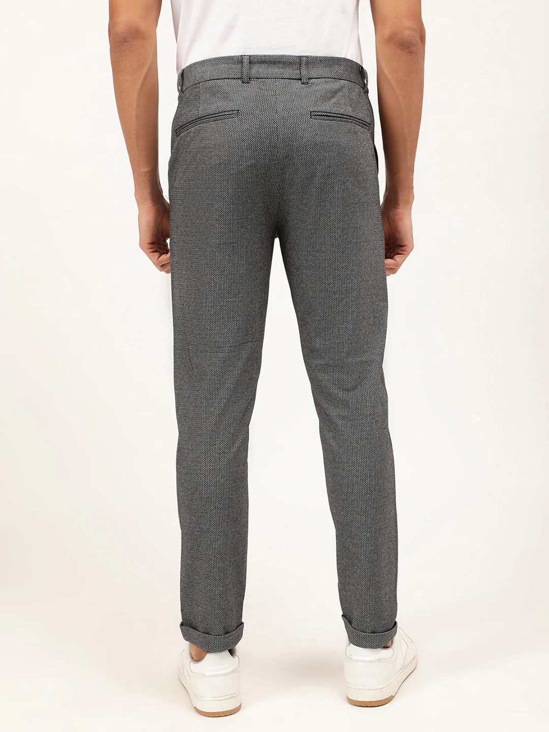 Lindbergh Men Black Printed Slim Fit Trouser - Image 2