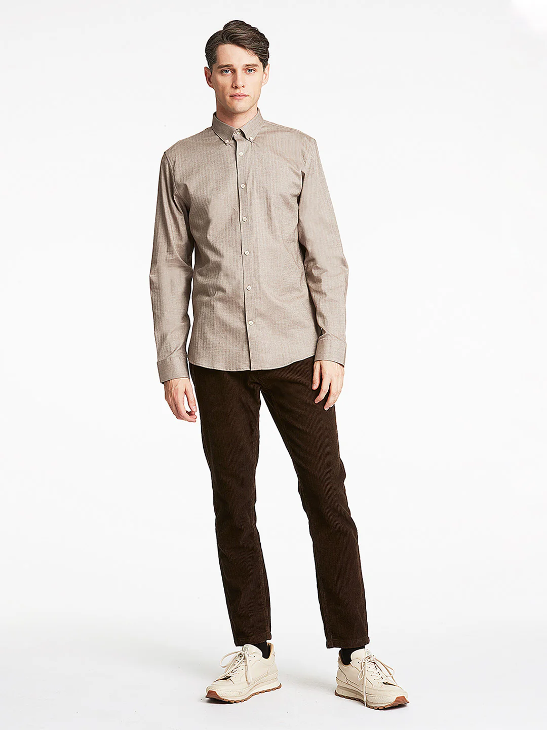 Lindbergh Brown Striped Slim Fit Shirt - Image 3