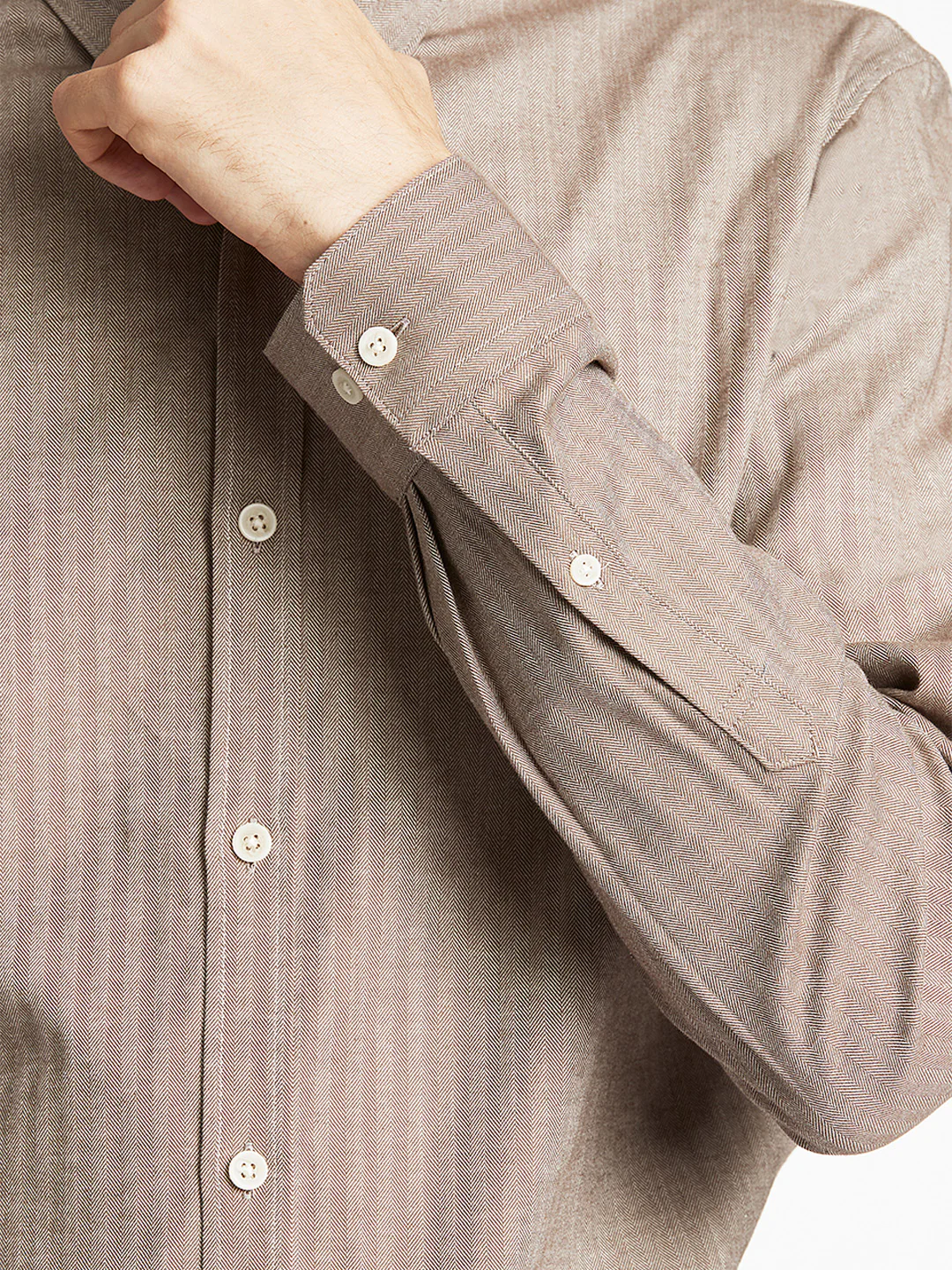 Lindbergh Brown Striped Slim Fit Shirt - Image 4