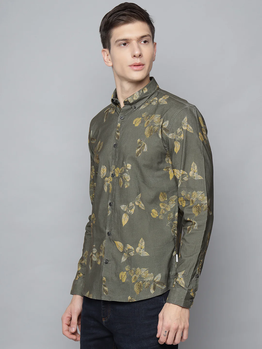 Lindbergh Army Fashion Printed Slim Fit Shirt - Image 2