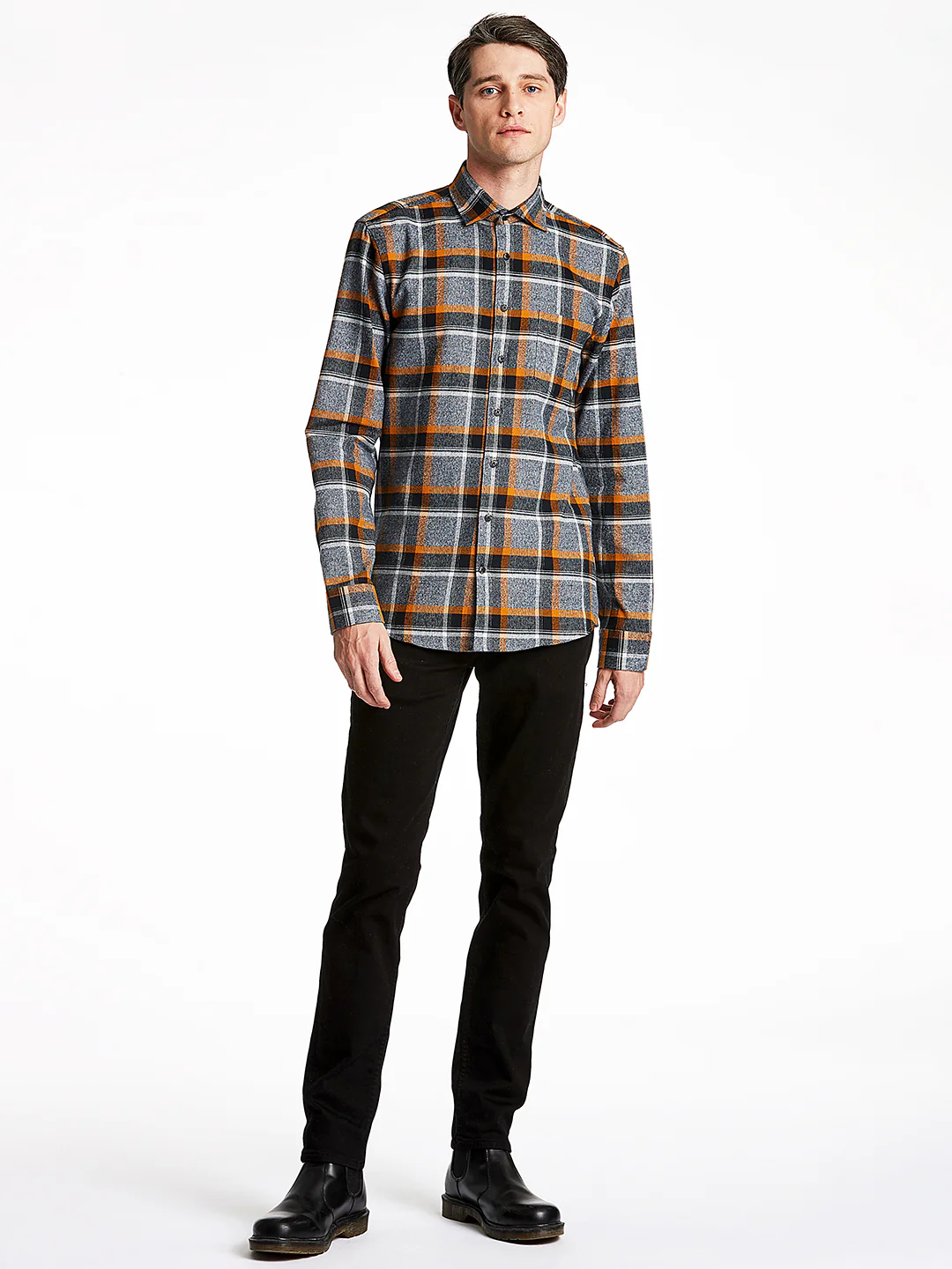 Lindbergh Black Checked Slim Fit Shirt - Image 3