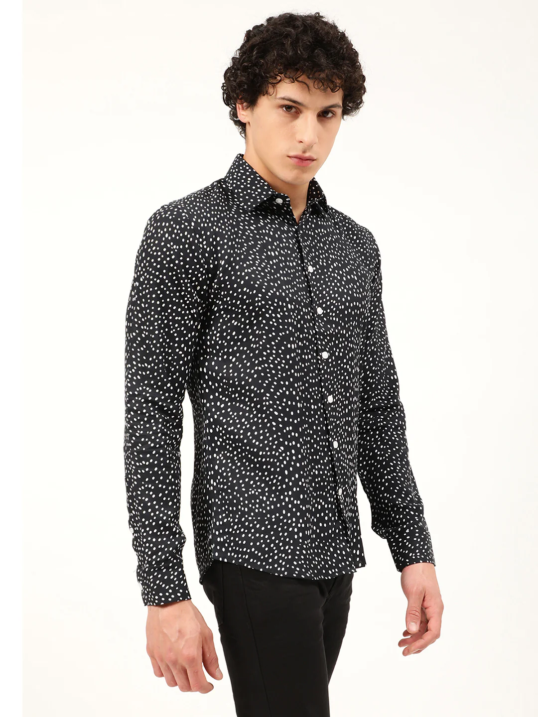 Lindbergh Black Fashion Printed Slim Fit Shirt - Image 4