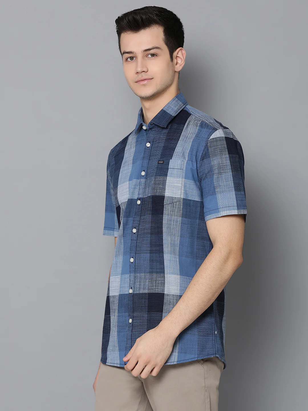 Lindbergh Men Blue Solid Collar Shirt - Image 2