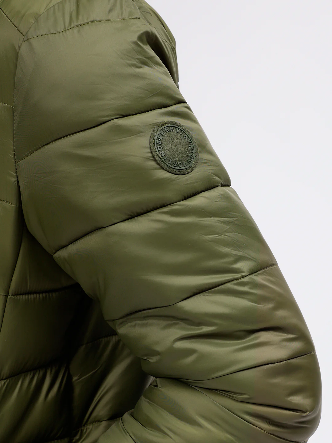 Lindbergh Men Green Solid Stand Collar Full Sleeves Jacket - Image 6