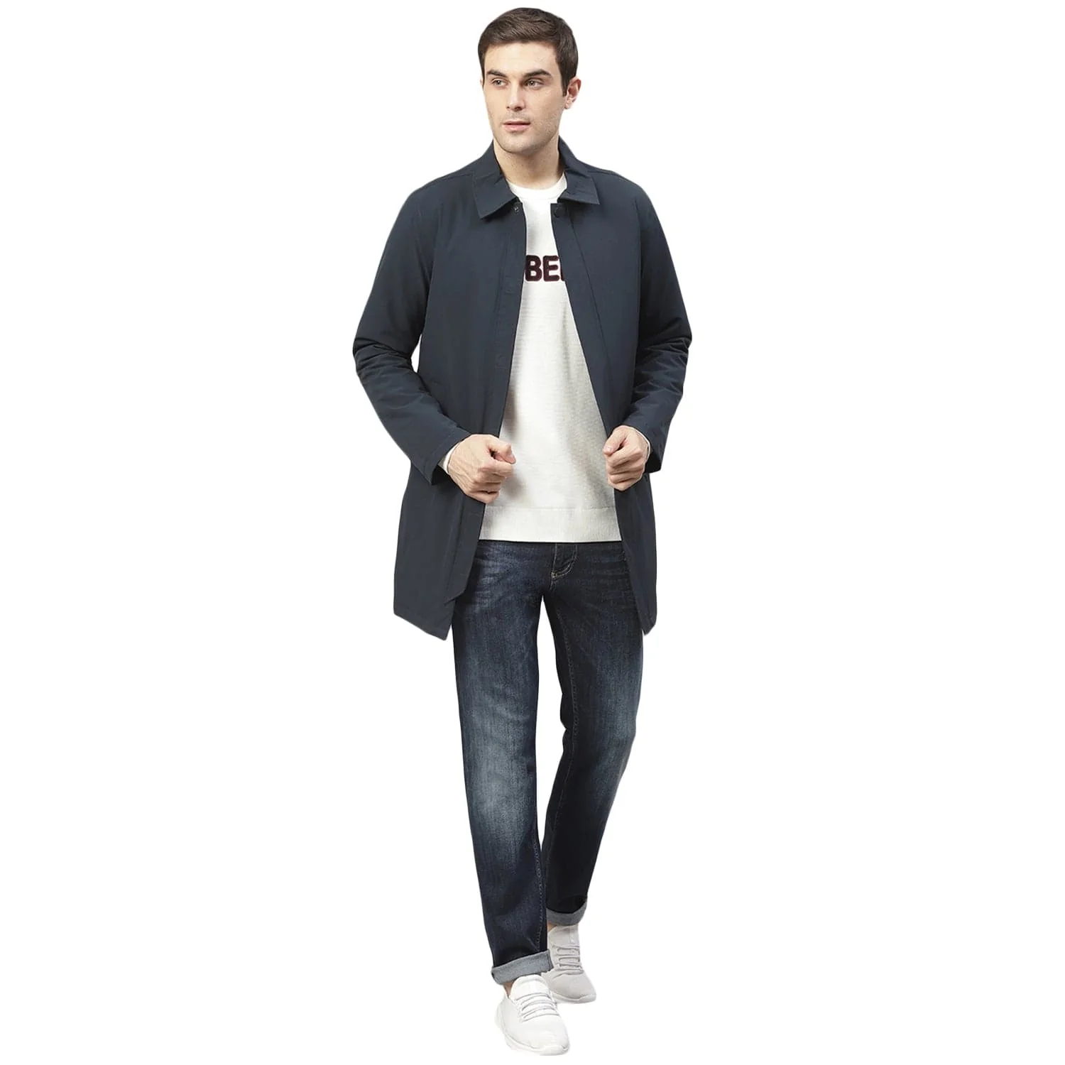 Lindbergh Men Collar Overcoat - Image 5