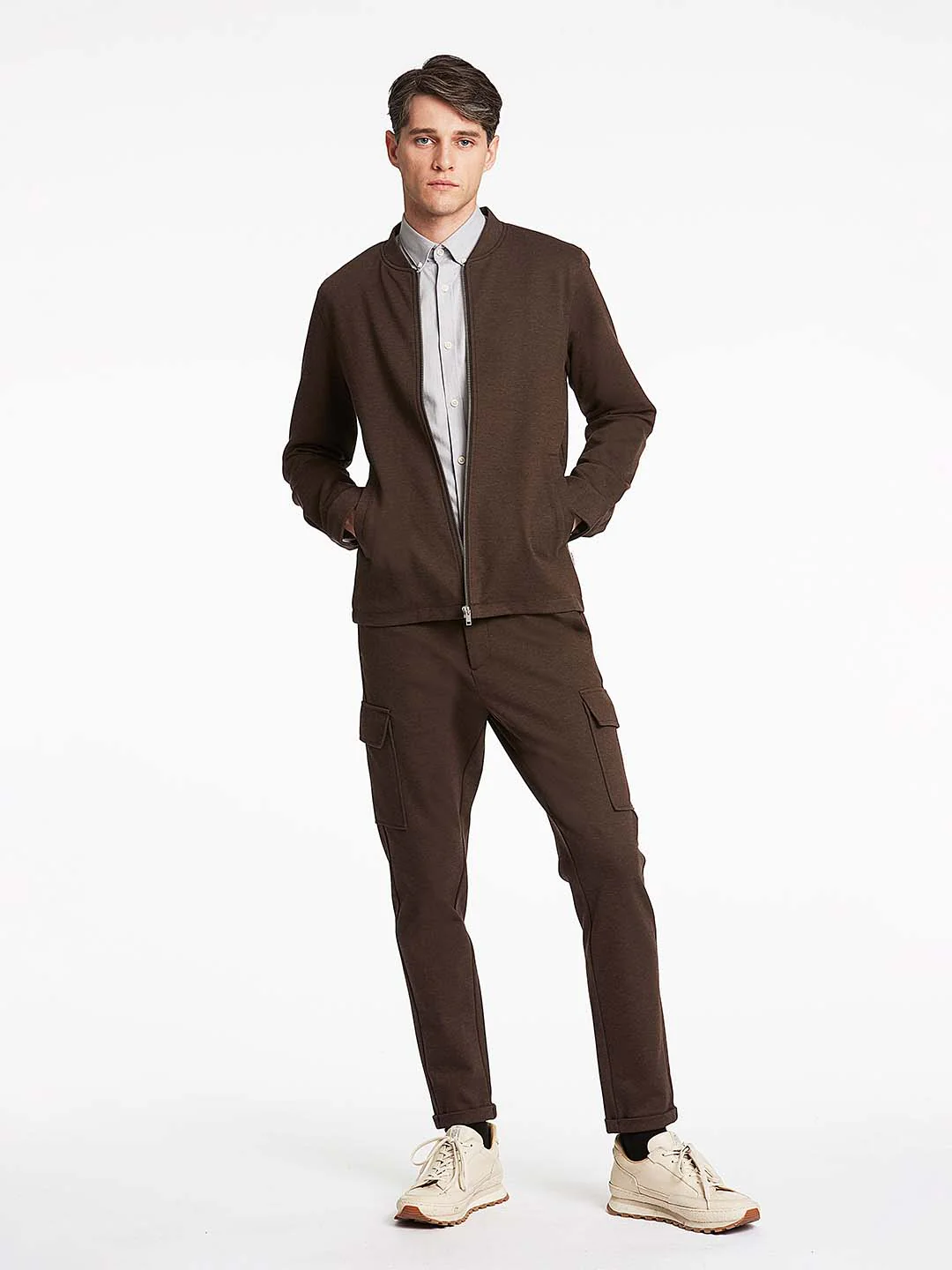 Lindbergh Men Brown Solid Jacket - Image 3