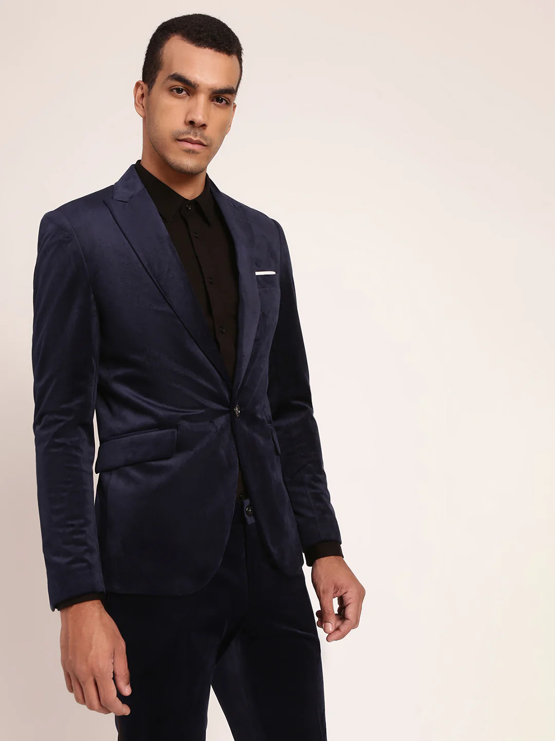 Lindbergh Men Blue Solid Collar Blazer - Image 4