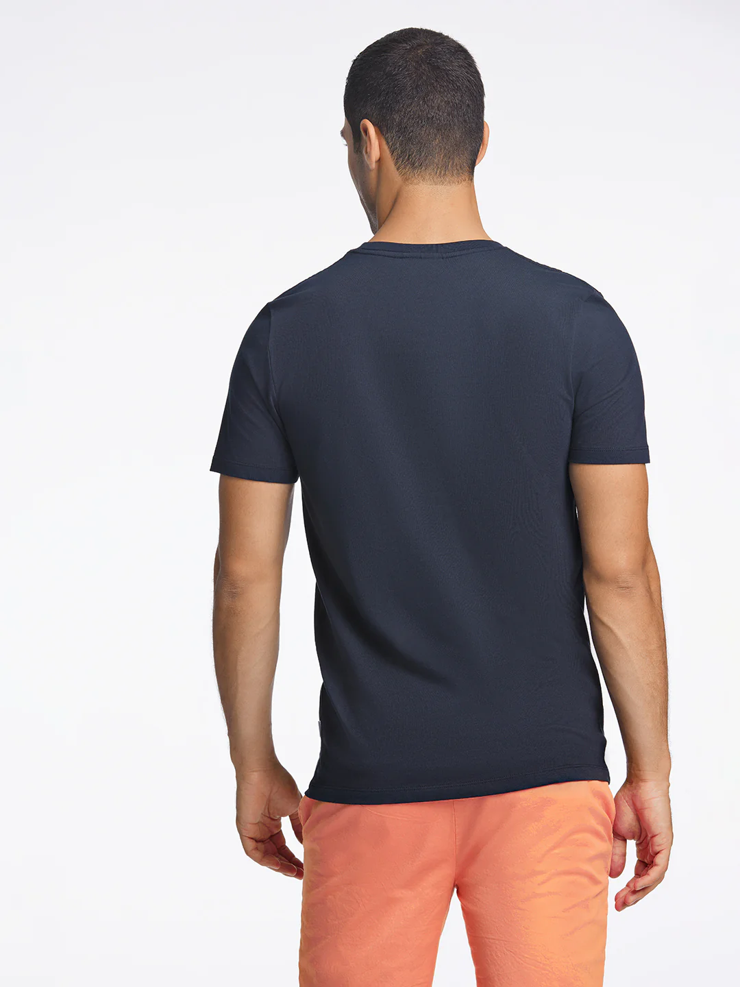 Lindbergh Men Navy Blue Printed Round Neck TShirt - Image 4