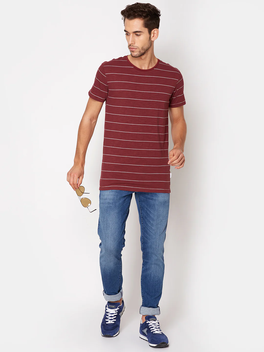 Lindbergh Men Red Solid Round Neck TShirt - Image 2