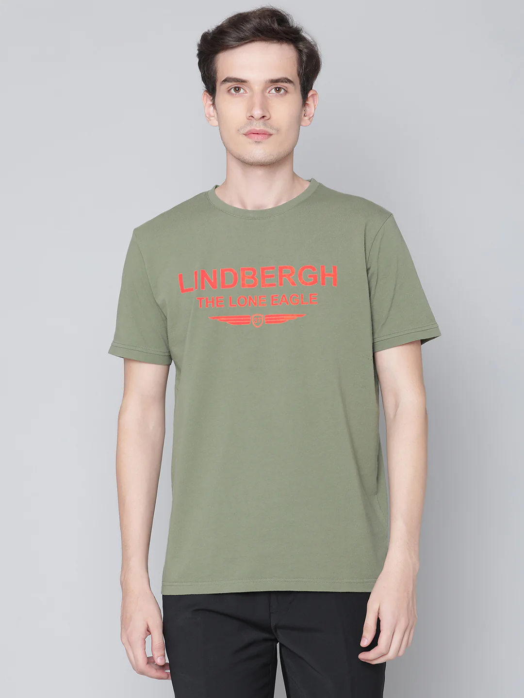 Lindbergh Light Army Fashion Logo Slim Fit Tshirt