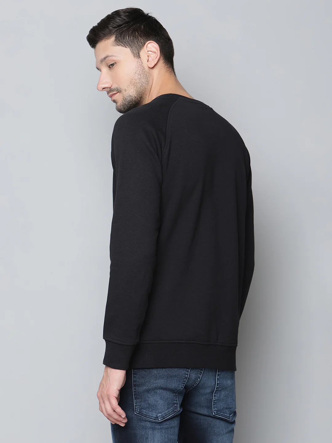 Lindbergh Men Black Checked Round Neck Sweatshirt - Image 2