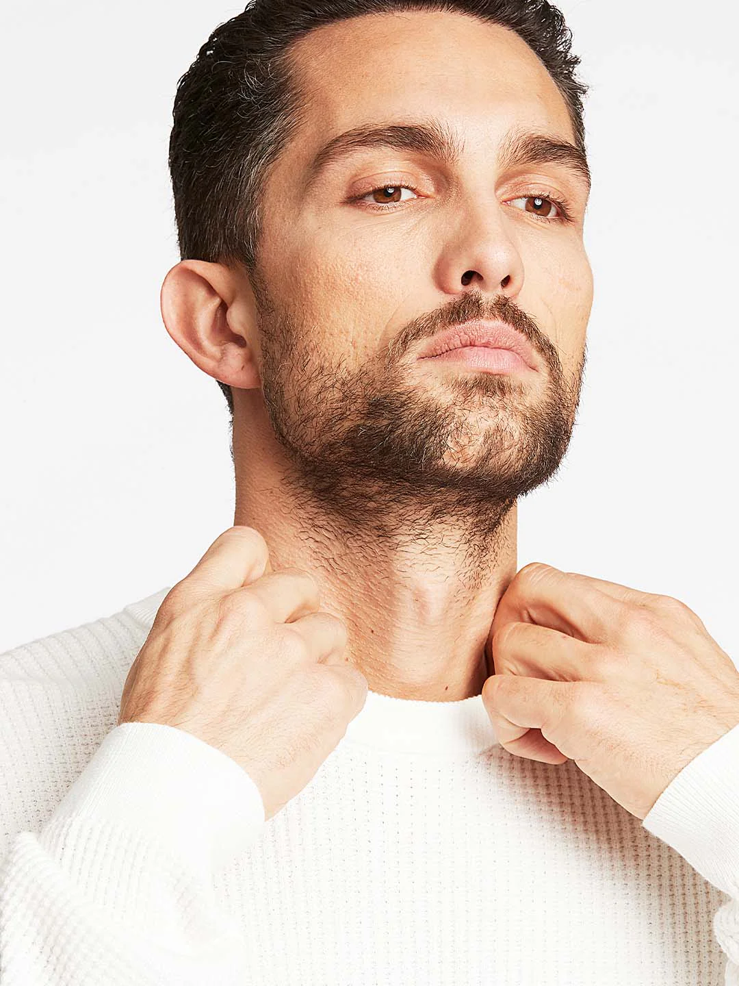 Lindbergh Men Off White Solid Sweater - Image 4