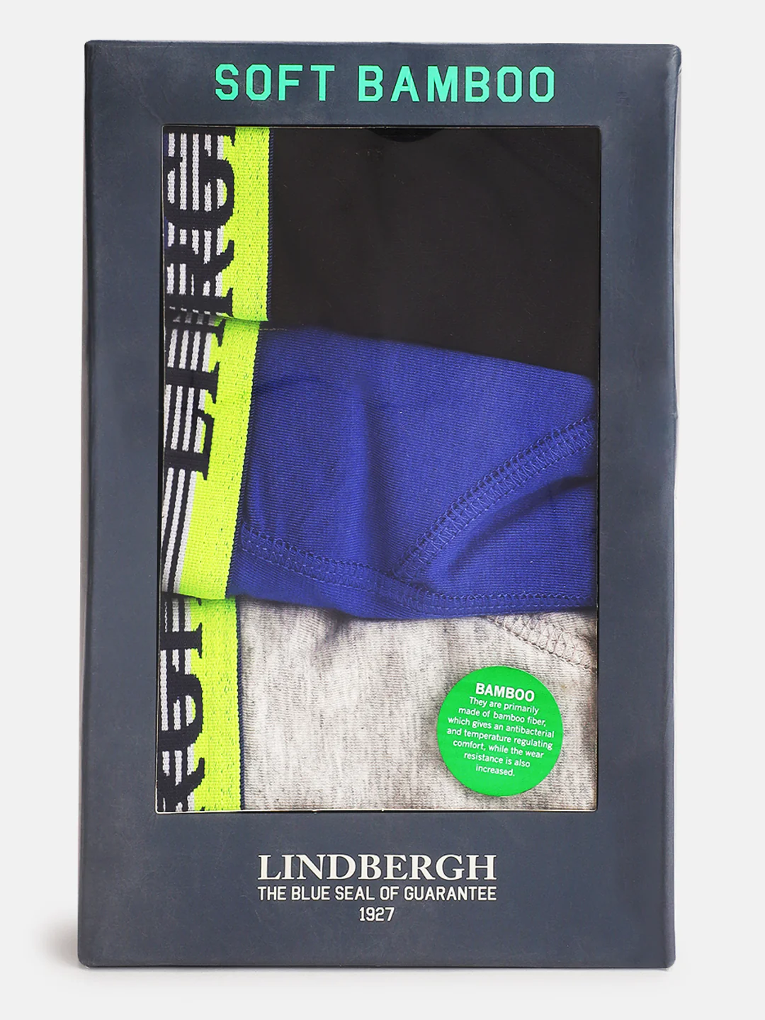 Lindbergh Men Multi-Colored Solid Trunk (Pack of 3) - Image 5