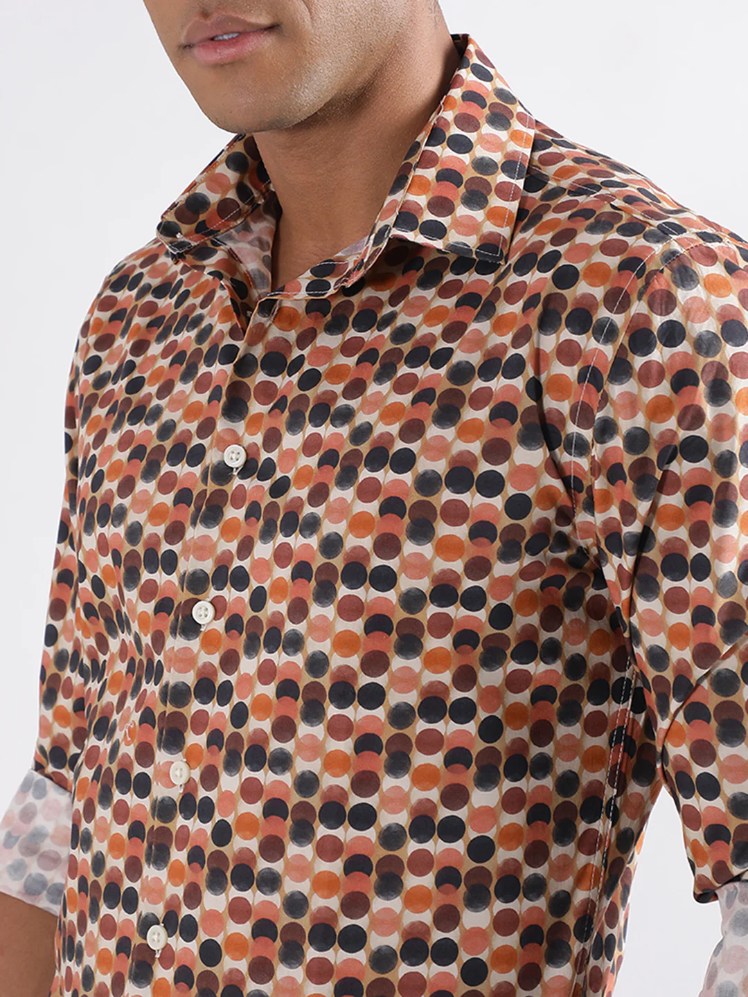 Lindbergh Burgundy Printed Slim Fit Shirt - Image 5