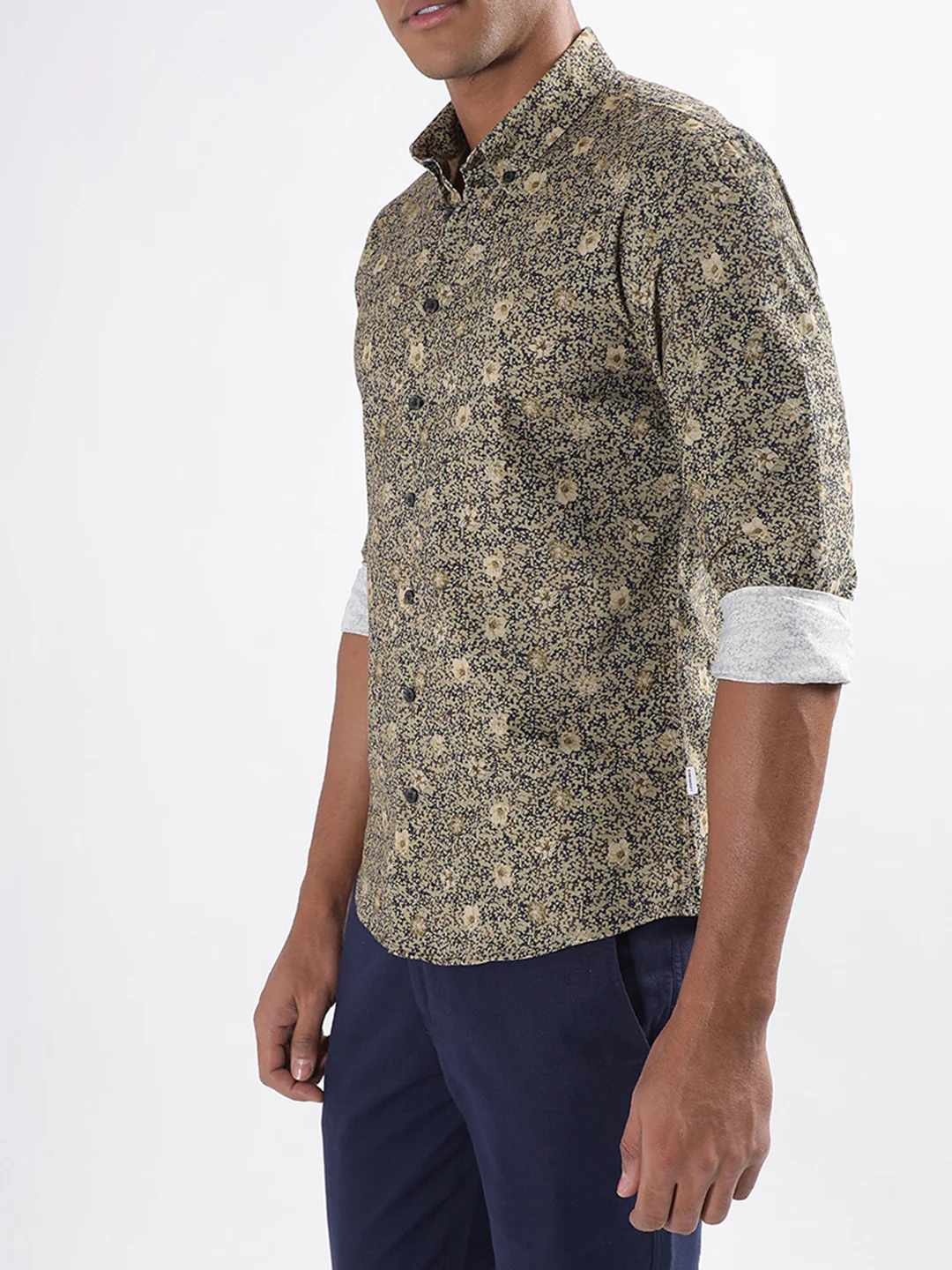 Lindbergh Beige Printed Slim Fit Shirt - Image 2