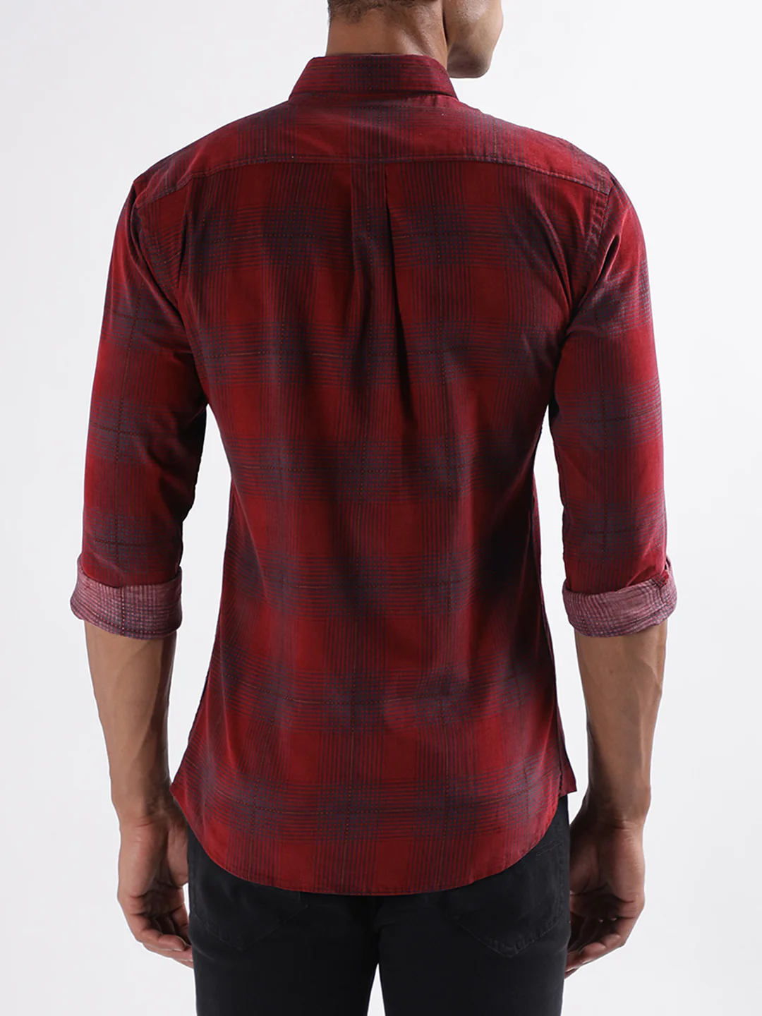 Lindbergh Burgundy Checked Slim Fit Shirt - Image 3