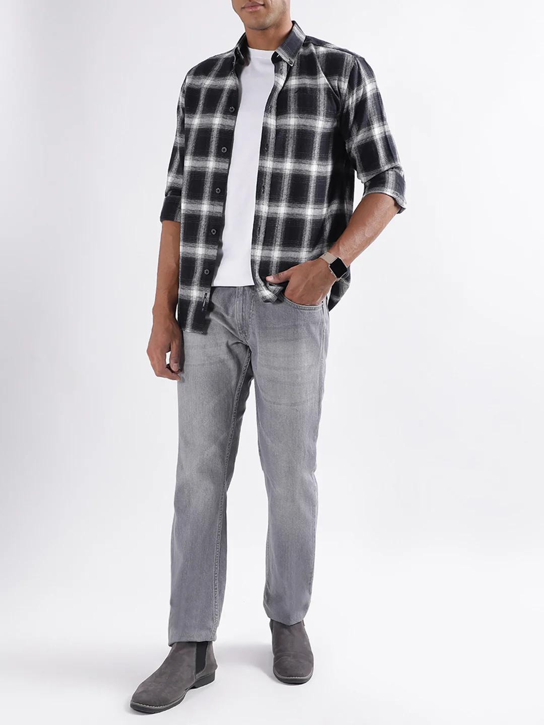 Lindbergh Black Checked Relaxed Fit Shirt - Image 4