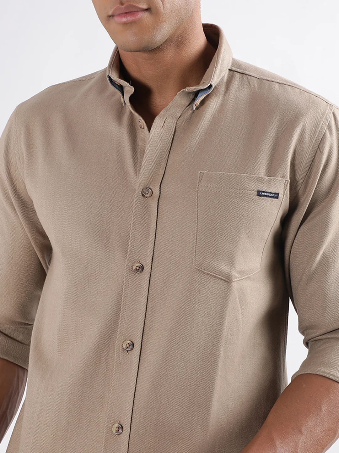 Lindbergh Brown Relaxed Fit Shirt - Image 5